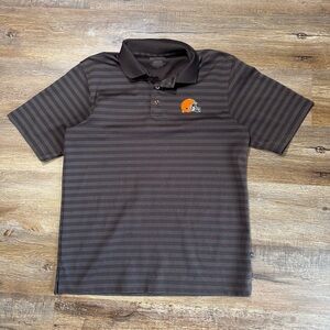 Striped Cleveland Browns Polo Shirt